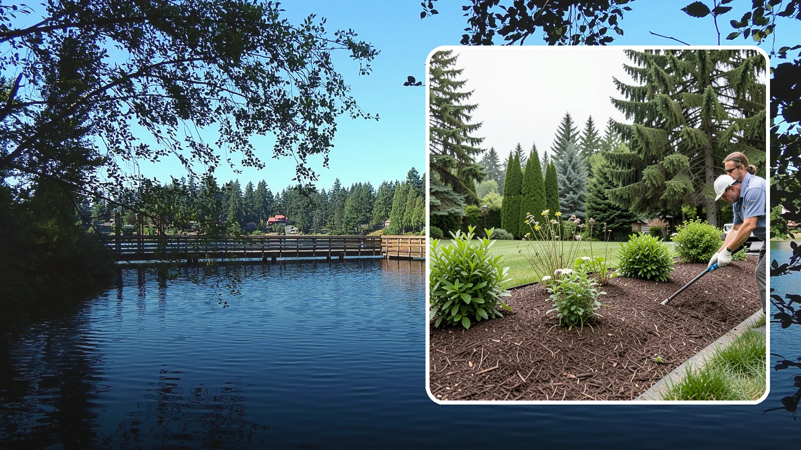 Bark Installation in Federal Way, King County, WA - Bark mulch and beauty bark installed for a rich, uniform finish that suppresses weeds and holds moisture.