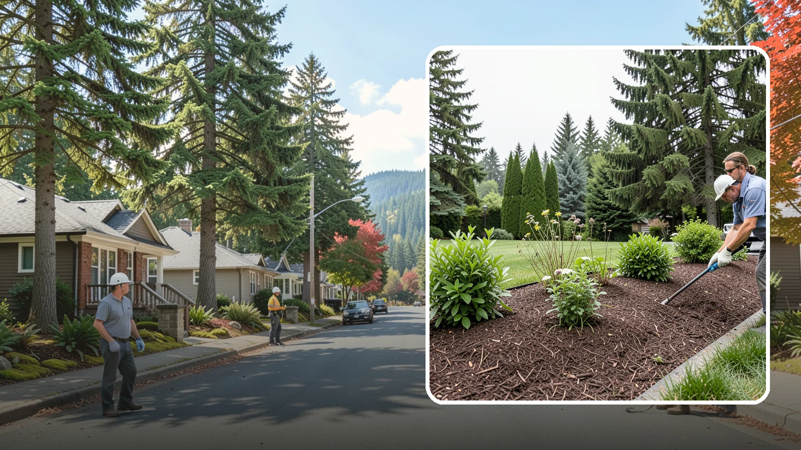 Bark Installation in Hunts Point, King County, WA - Bark mulch and beauty bark installed for a rich, uniform finish that suppresses weeds and holds moisture.