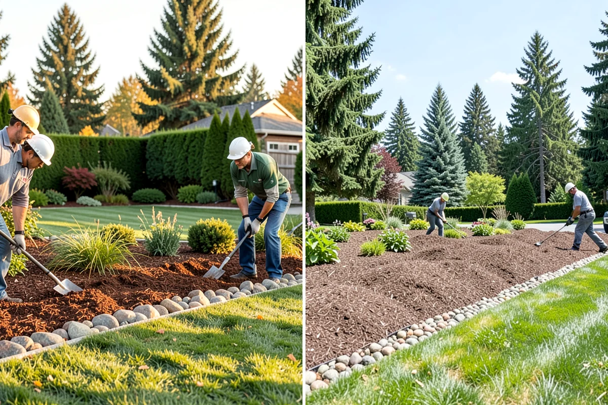 Bark Installation in Hunts Point, King County, WA - Edge and clear the beds