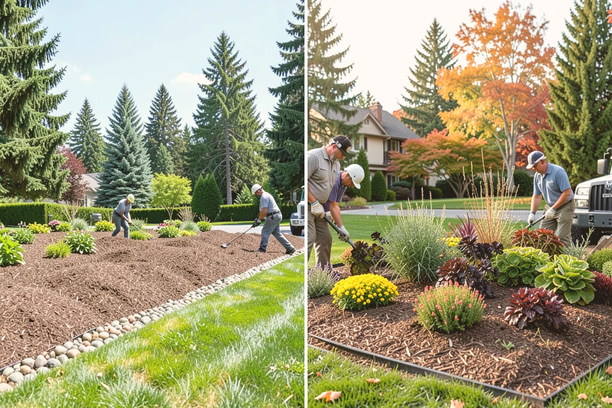 Bark Installation in Index, Snohomish County, WA - Edge and clear the beds