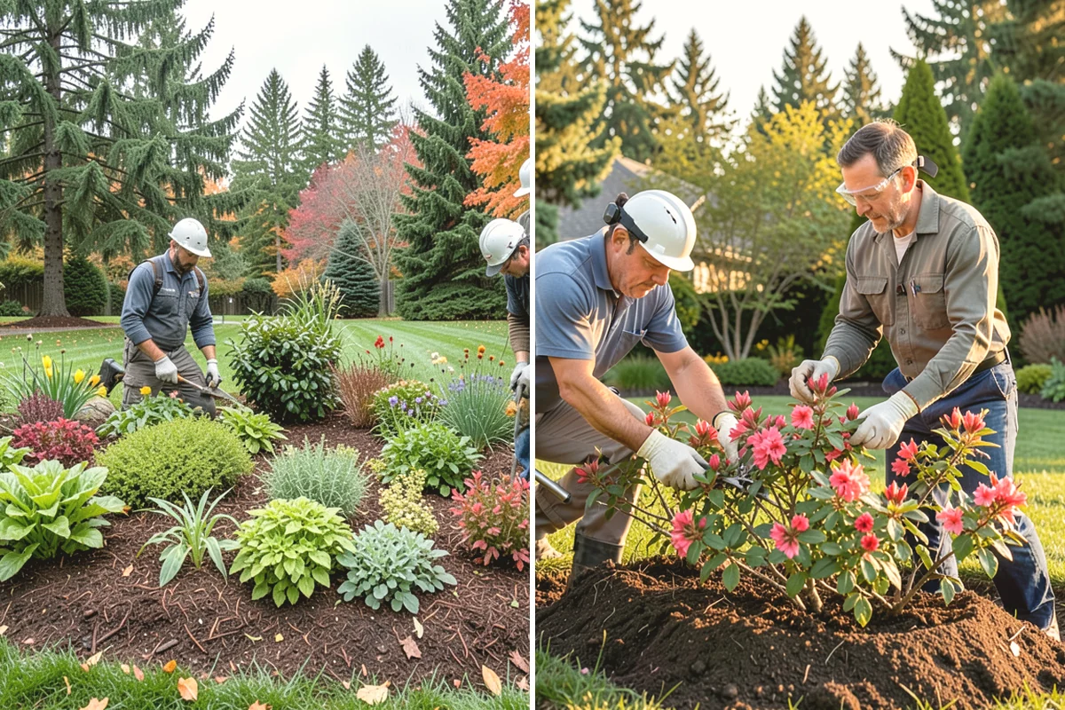 Bark Installation in Lake Stevens, Snohomish County, WA - Edge and clear the beds