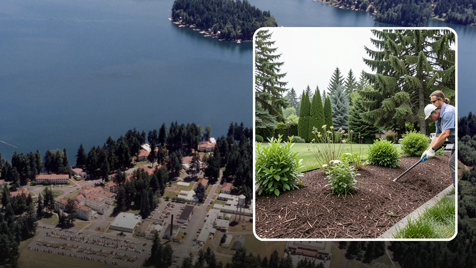 Bark Installation in Lakewood, Pierce County, WA - Bark mulch and beauty bark installed for a rich, uniform finish that suppresses weeds and holds moisture.