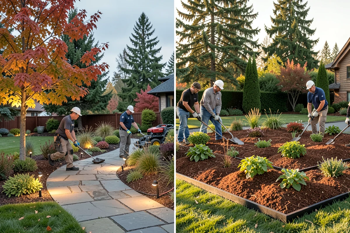 Bark Installation in Maple Valley, King County, WA - Edge and clear the beds