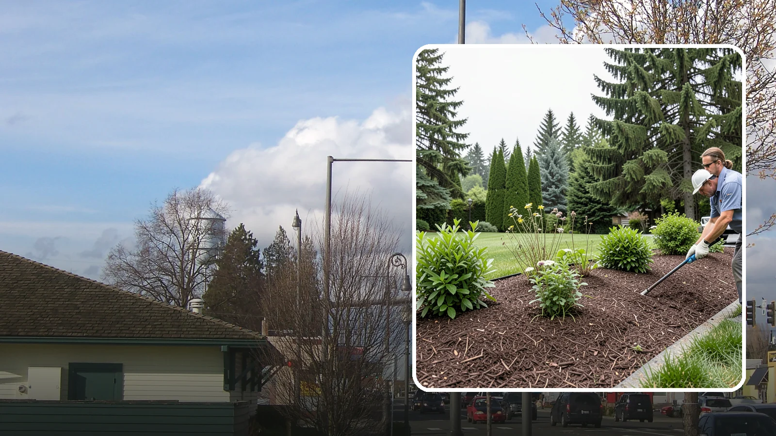 Bark Installation in Marysville, Snohomish County, WA - Bark mulch and beauty bark installed for a rich, uniform finish that suppresses weeds and holds moisture.