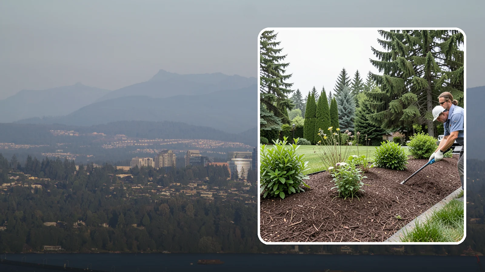 Bark Installation in Medina, King County, WA - Bark mulch and beauty bark installed for a rich, uniform finish that suppresses weeds and holds moisture.