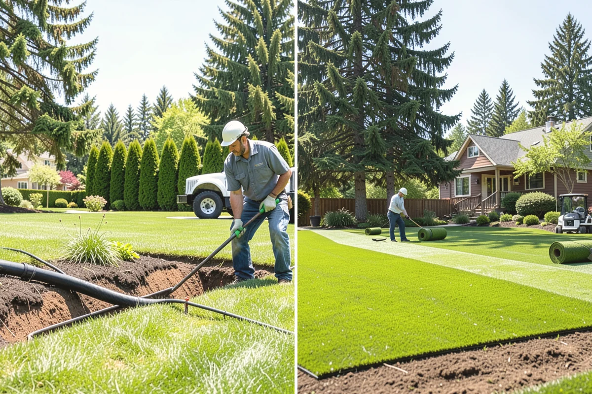 Bark Installation in Mercer Island, King County, WA - Edge and clear the beds