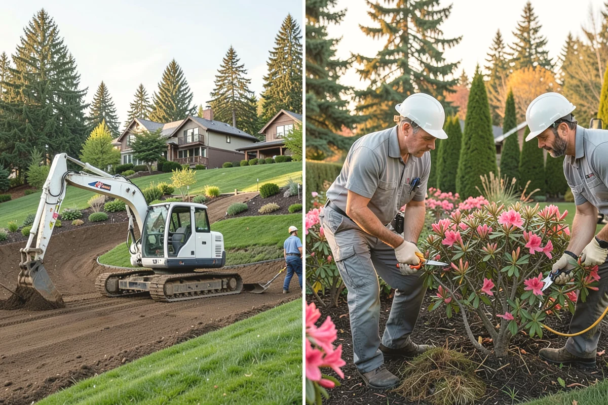 Bark Installation in Mukilteo, Snohomish County, WA - Edge and clear the beds