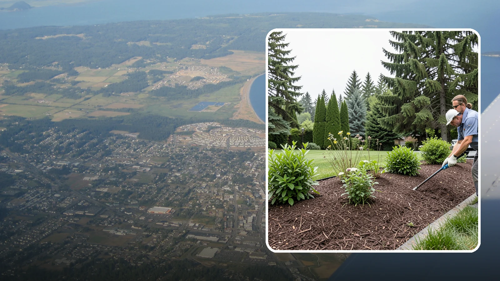 Bark Installation in Oak Harbor, Island County, WA - Bark mulch and beauty bark installed for a rich, uniform finish that suppresses weeds and holds moisture.