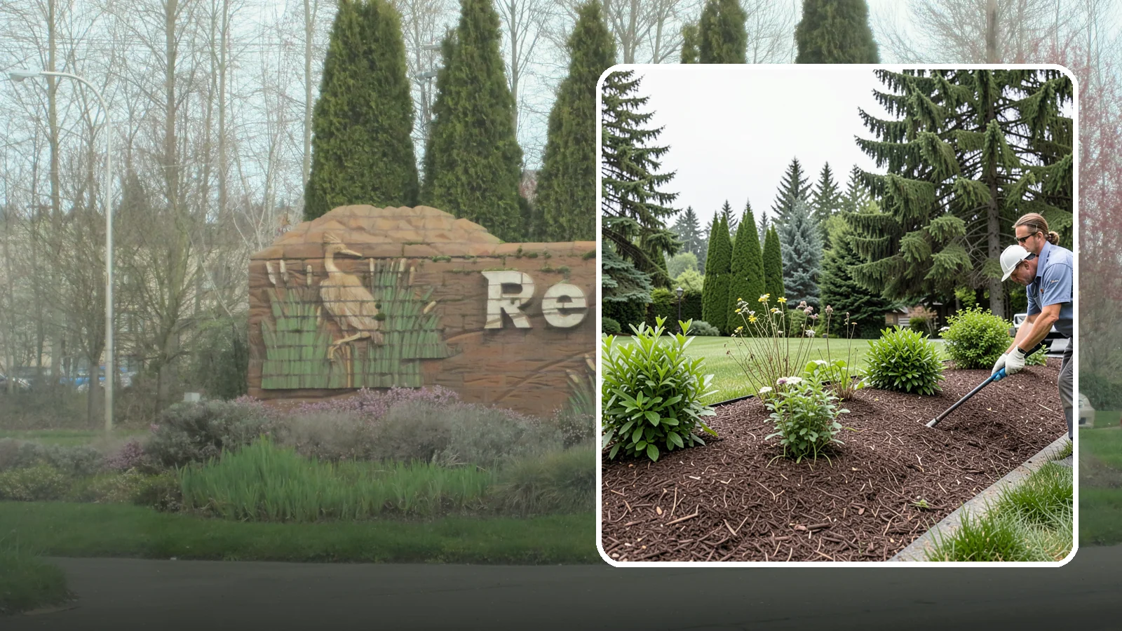 Bark Installation in Renton, King County, WA - Bark mulch and beauty bark installed for a rich, uniform finish that suppresses weeds and holds moisture.
