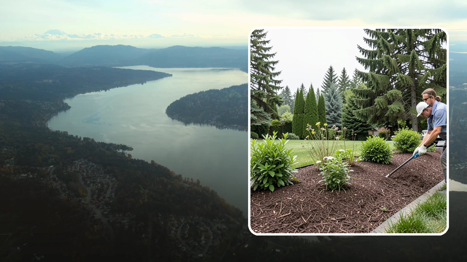 Bark Installation in Sammamish, King County, WA - Bark mulch and beauty bark installed for a rich, uniform finish that suppresses weeds and holds moisture.