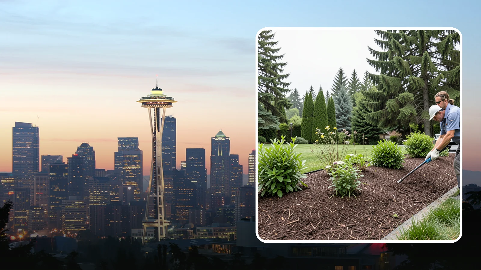 Bark Installation in Seattle, King County, WA - Bark mulch and beauty bark installed for a rich, uniform finish that suppresses weeds and holds moisture.