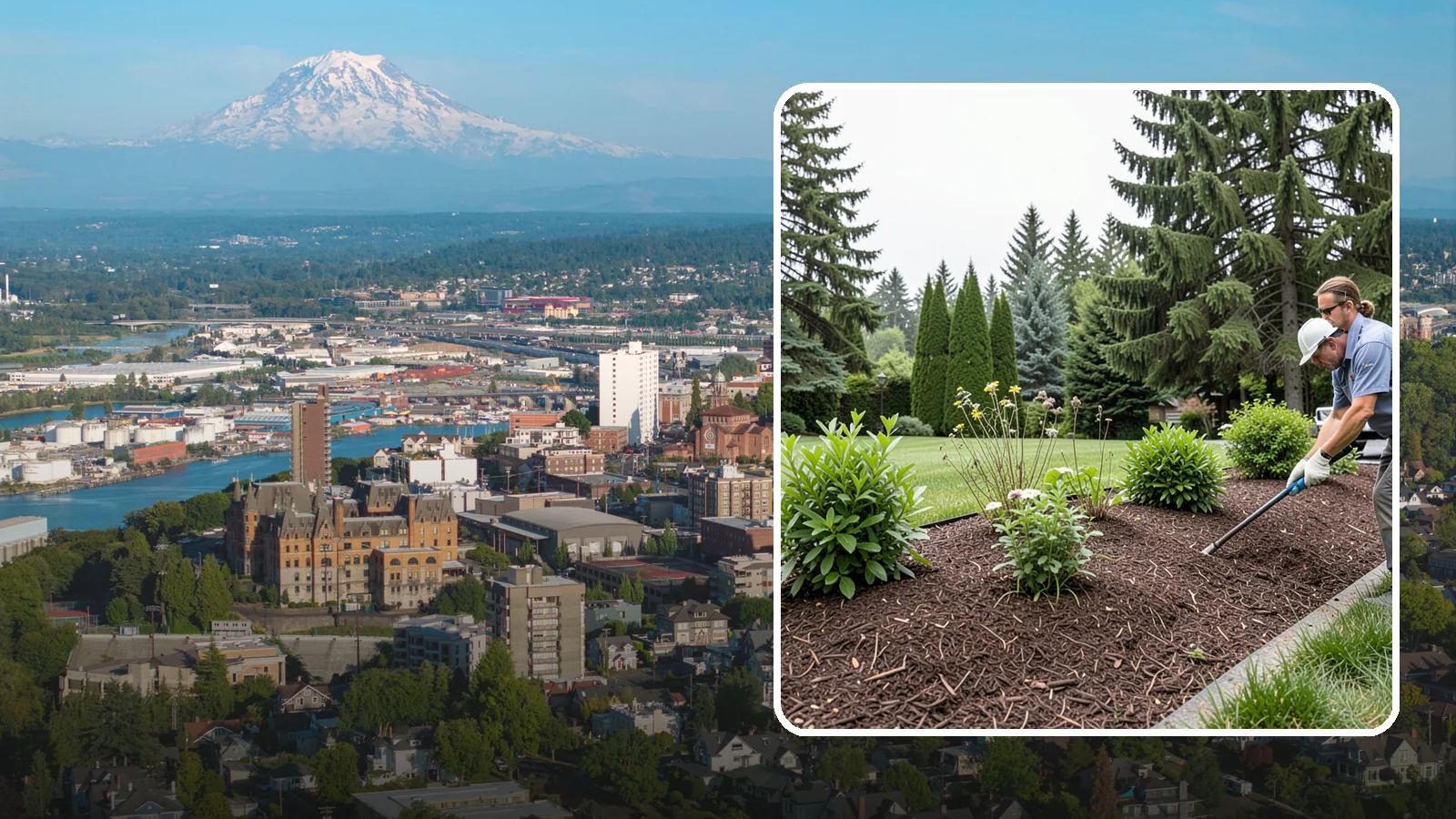 Bark Installation in Tacoma, Pierce County, WA - Bark mulch and beauty bark installed for a rich, uniform finish that suppresses weeds and holds moisture.
