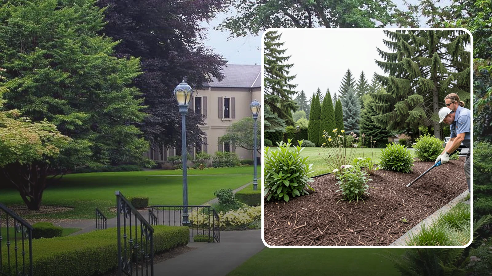 Bark Installation in Woodinville, King County, WA - Bark mulch and beauty bark installed for a rich, uniform finish that suppresses weeds and holds moisture.