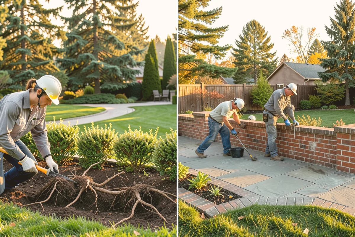 Bark Refresh in Bellevue, King County, WA - Rake and redistribute the existing bark to fill thin spots