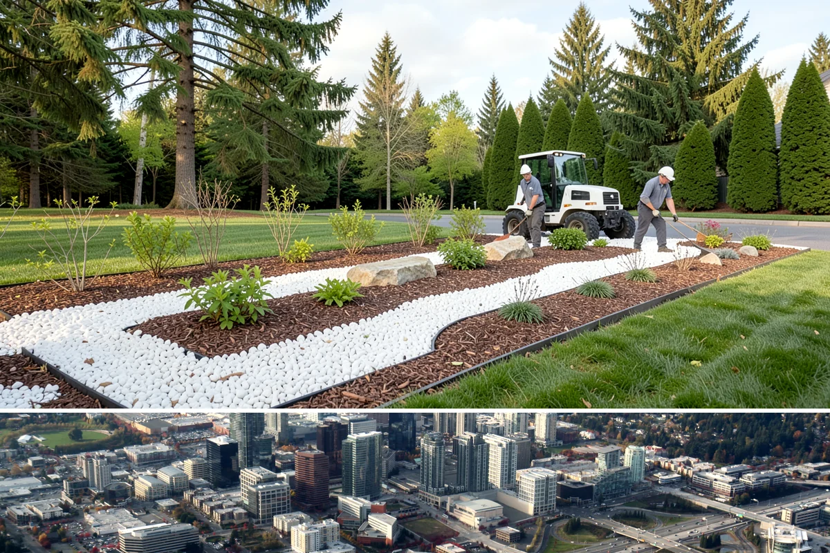 Bark Refresh in Bellevue, King County, WA - Ideal in mid-spring once the wettest weeks pass, or a light fall refresh to carry beds cleanly through the rainy months.