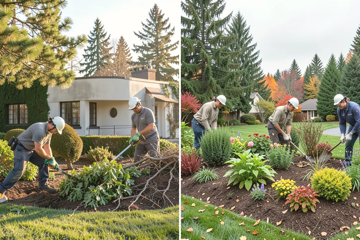 Bark Refresh in Carbonado, Pierce County, WA - Rake and redistribute the existing bark to fill thin spots