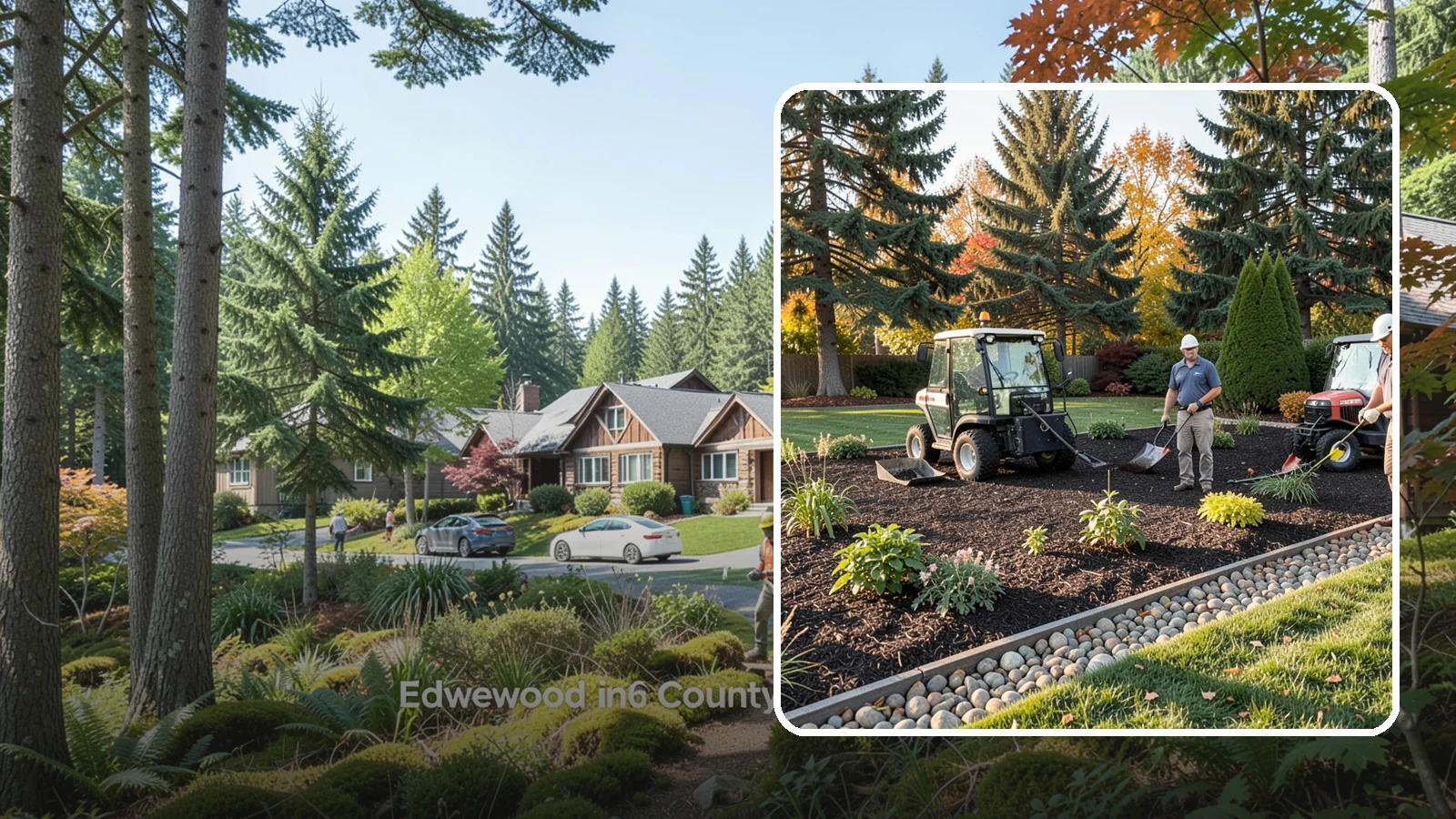 Bark Refresh in Edgewood, Pierce County, WA - A top-up layer of fresh bark that revives faded beds without a full tear-out.