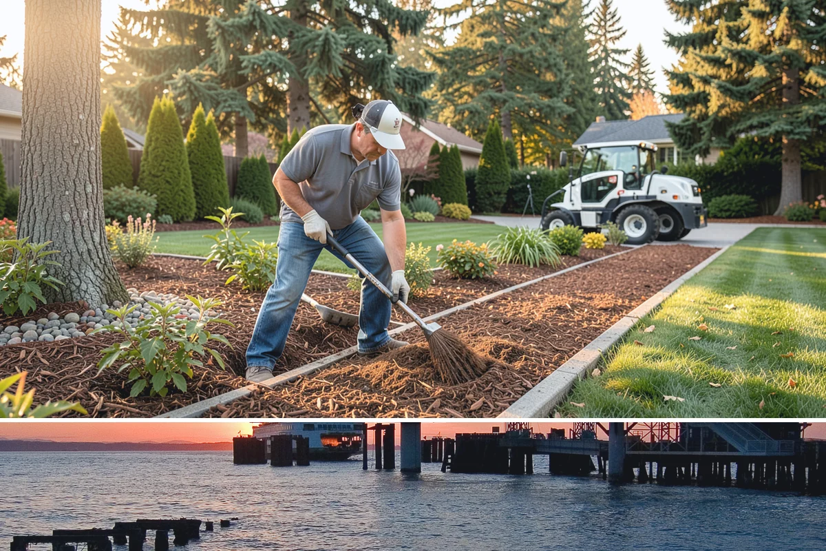 Bark Refresh in Edmonds, Snohomish County, WA - Ideal in mid-spring once the wettest weeks pass, or a light fall refresh to carry beds cleanly through the rainy months.