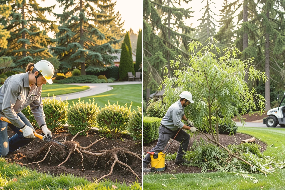 Bark Refresh in Fife, Pierce County, WA - Rake and redistribute the existing bark to fill thin spots