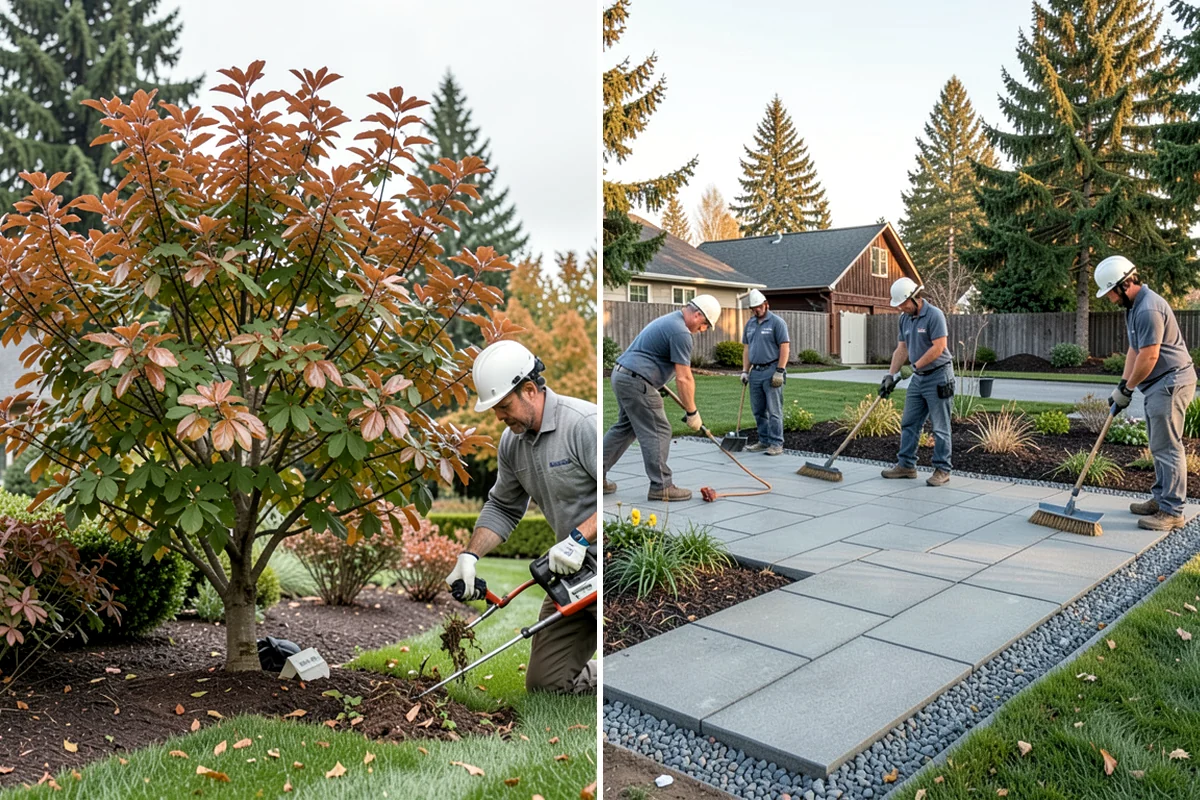 Bark Refresh in Maple Valley, King County, WA - Rake and redistribute the existing bark to fill thin spots