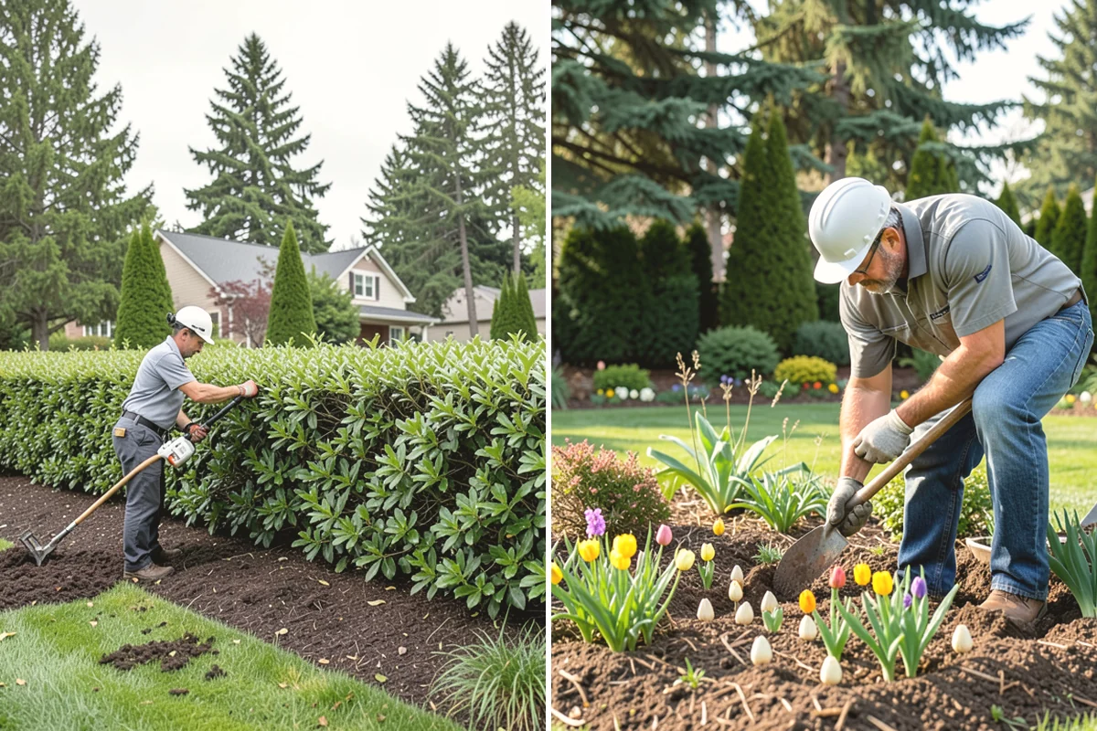Bark Refresh in Mountlake Terrace, Snohomish County, WA - Rake and redistribute the existing bark to fill thin spots