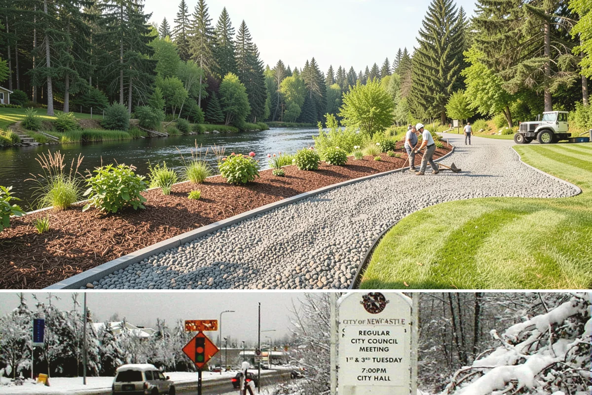 Bark Refresh in Newcastle, King County, WA - Ideal in mid-spring once the wettest weeks pass, or a light fall refresh to carry beds cleanly through the rainy months.