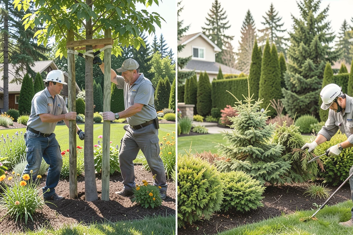 Bark Refresh in North Bend, King County, WA - Rake and redistribute the existing bark to fill thin spots