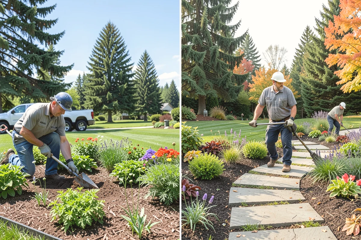 Bark Refresh in Oak Harbor, Island County, WA - Rake and redistribute the existing bark to fill thin spots