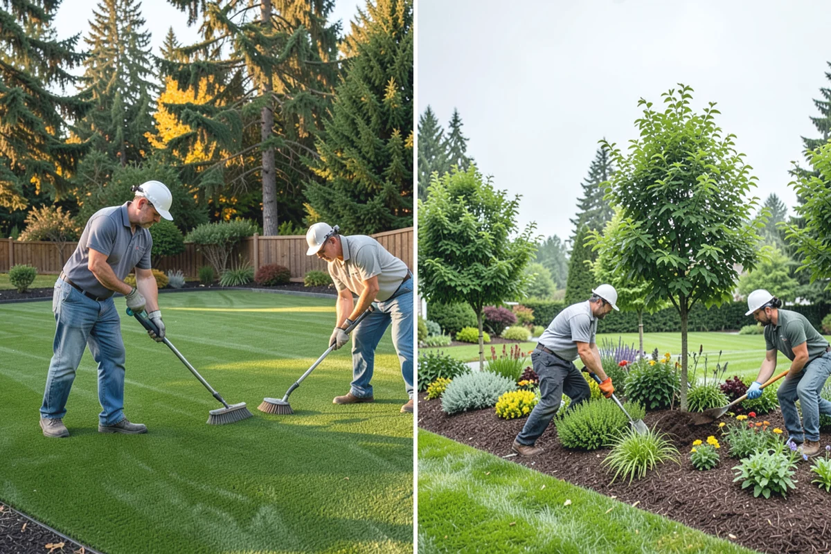 Bark Refresh in Roy, Pierce County, WA - Rake and redistribute the existing bark to fill thin spots