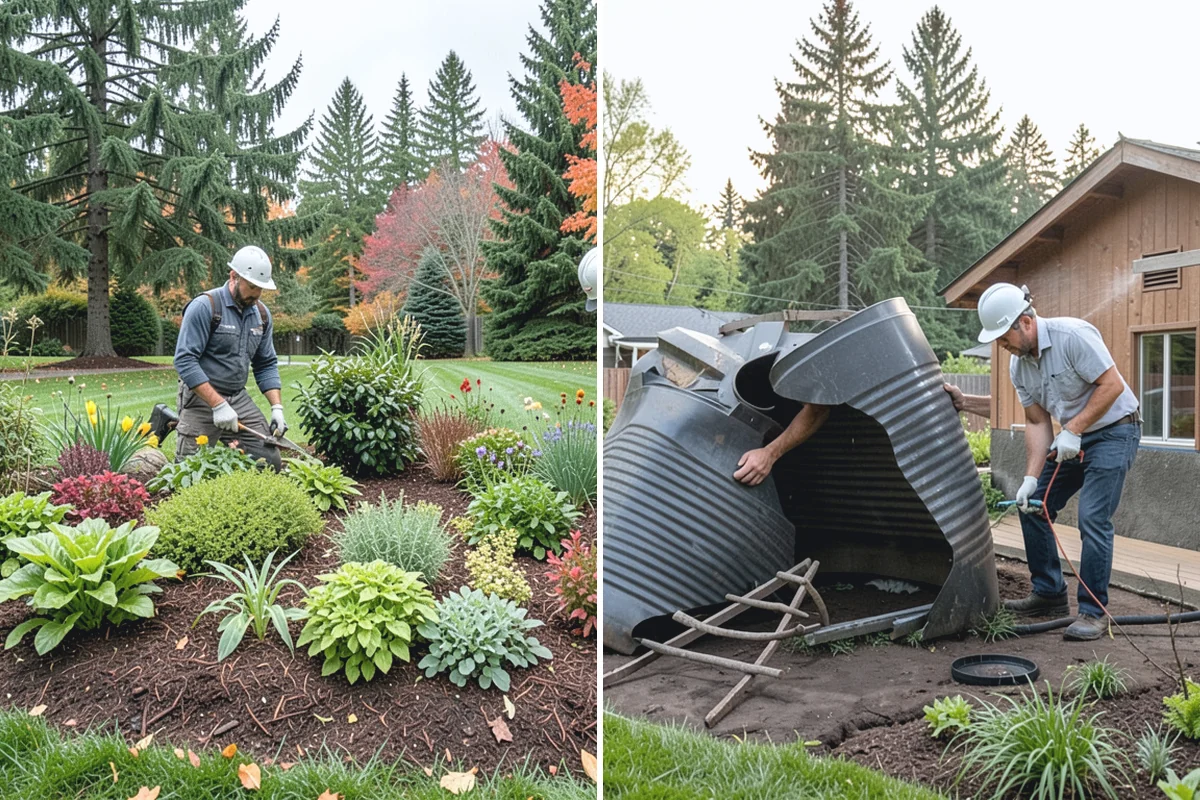 Bark Refresh in Sumner, Pierce County, WA - Rake and redistribute the existing bark to fill thin spots