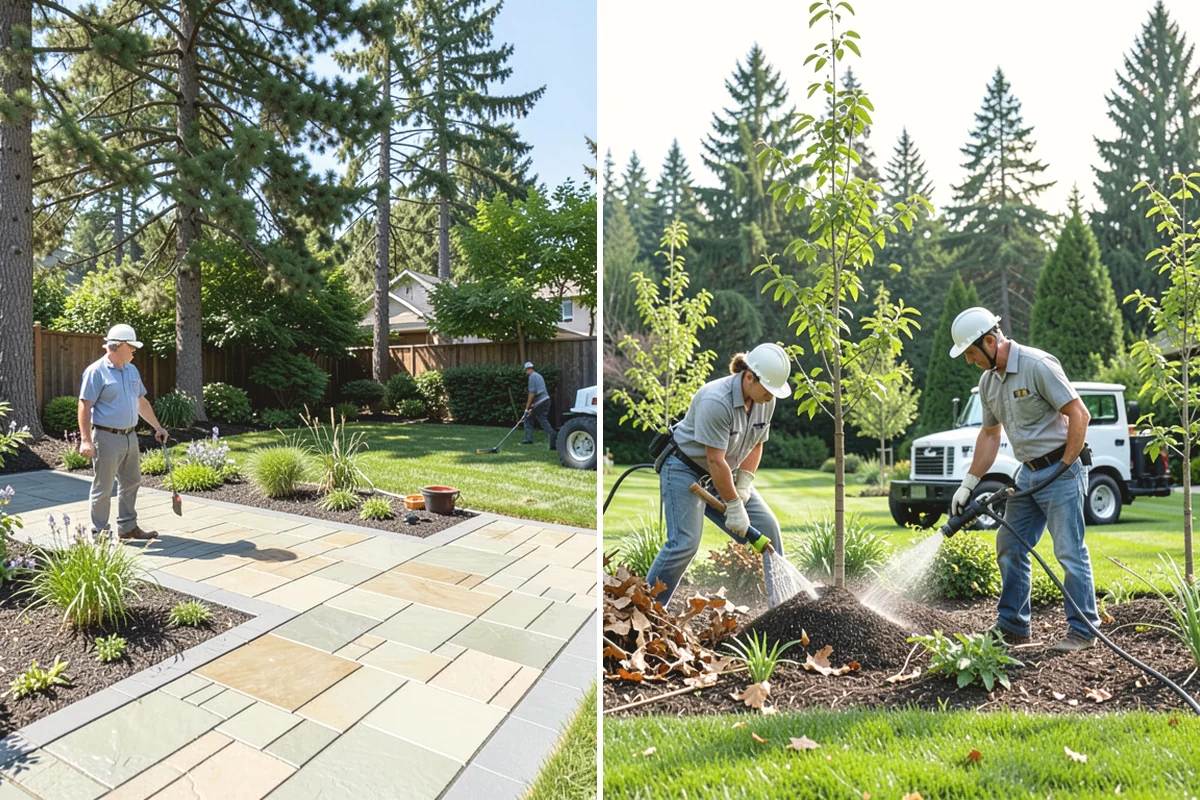 Bark Refresh in University Place, Pierce County, WA - Rake and redistribute the existing bark to fill thin spots