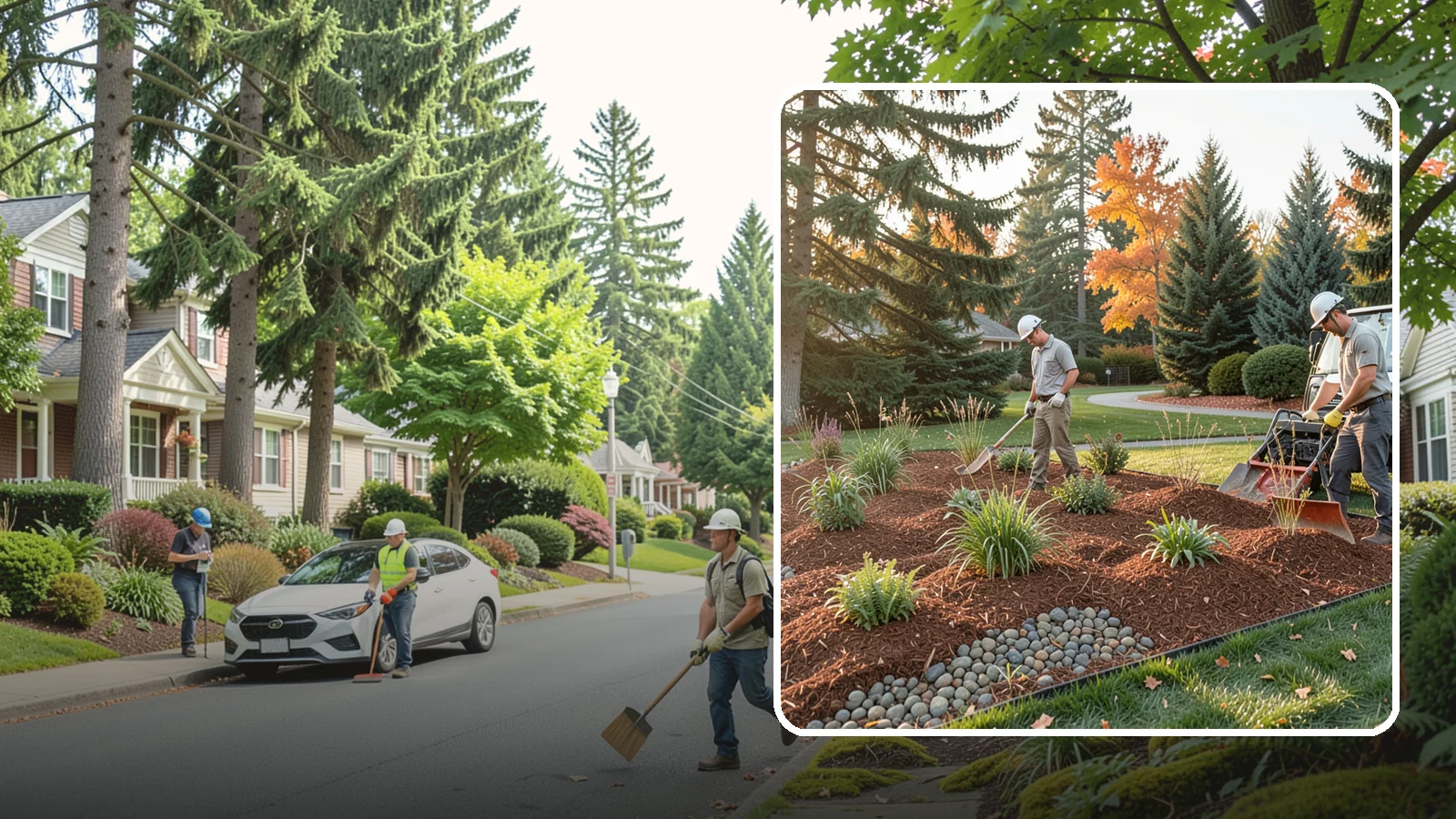 Bark Replacement in Beaux Arts Village, King County, WA - We strip out spent, matted bark and lay down fresh Douglas fir or hemlock bark that stands up to Puget Sound rain.