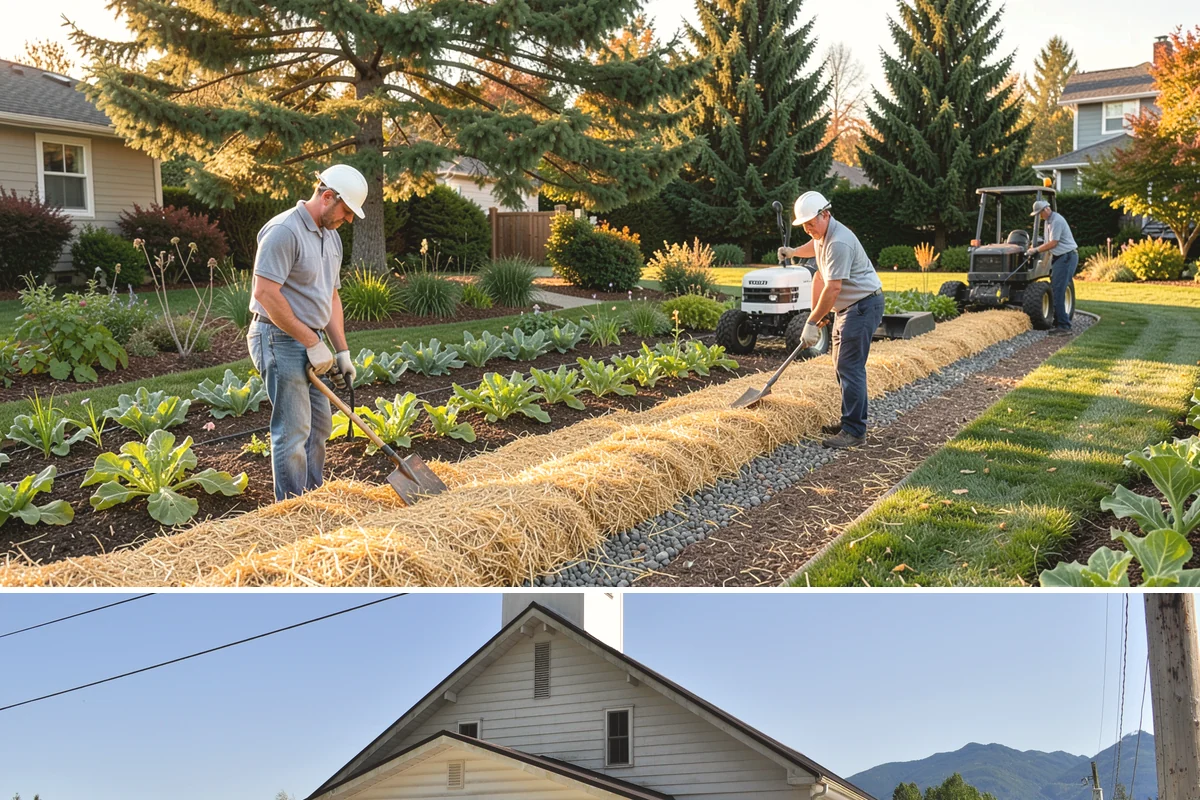Bark Replacement in Concrete, Skagit County, WA - Best done in early spring before the summer dry stretch or in early fall before the November rains set in, so new bark settles...