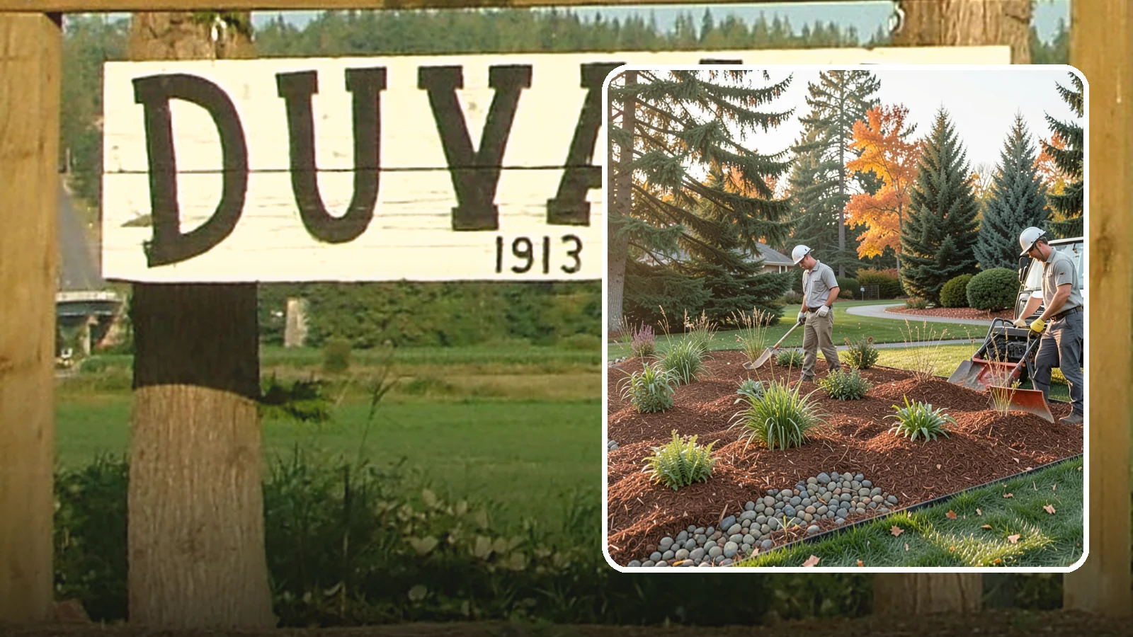 Bark Replacement in Duvall, King County, WA - We strip out spent, matted bark and lay down fresh Douglas fir or hemlock bark that stands up to Puget Sound rain.