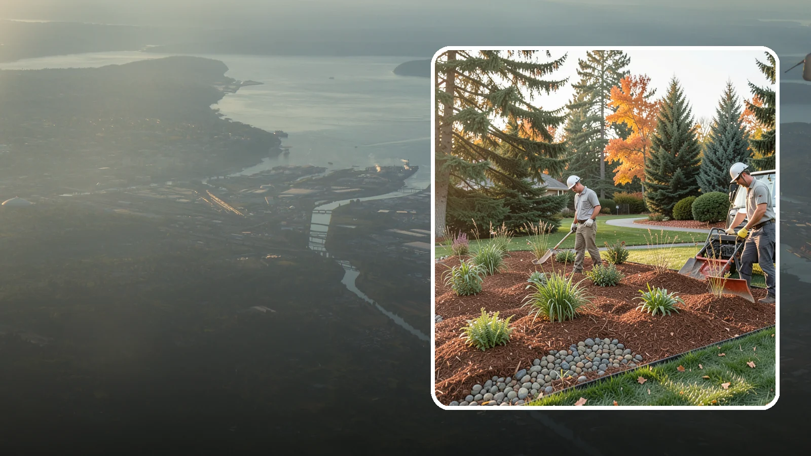 Bark Replacement in Fife, Pierce County, WA - We strip out spent, matted bark and lay down fresh Douglas fir or hemlock bark that stands up to Puget Sound rain.