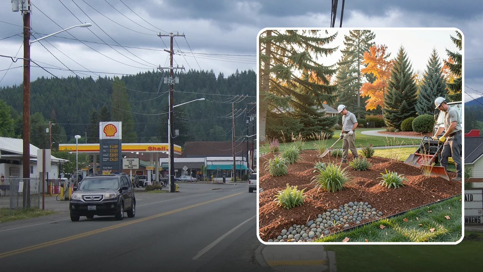 Bark Replacement in Granite Falls, Snohomish County, WA - We strip out spent, matted bark and lay down fresh Douglas fir or hemlock bark that stands up to Puget Sound rain.
