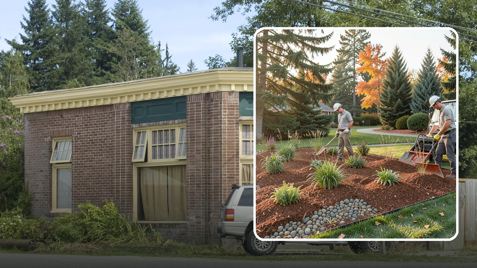 Bark Replacement in Hamilton, Skagit County, WA - We strip out spent, matted bark and lay down fresh Douglas fir or hemlock bark that stands up to Puget Sound rain.