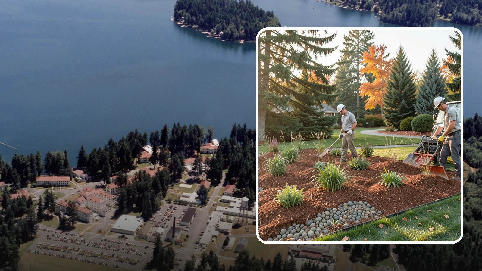 Bark Replacement in Lakewood, Pierce County, WA - We strip out spent, matted bark and lay down fresh Douglas fir or hemlock bark that stands up to Puget Sound rain.