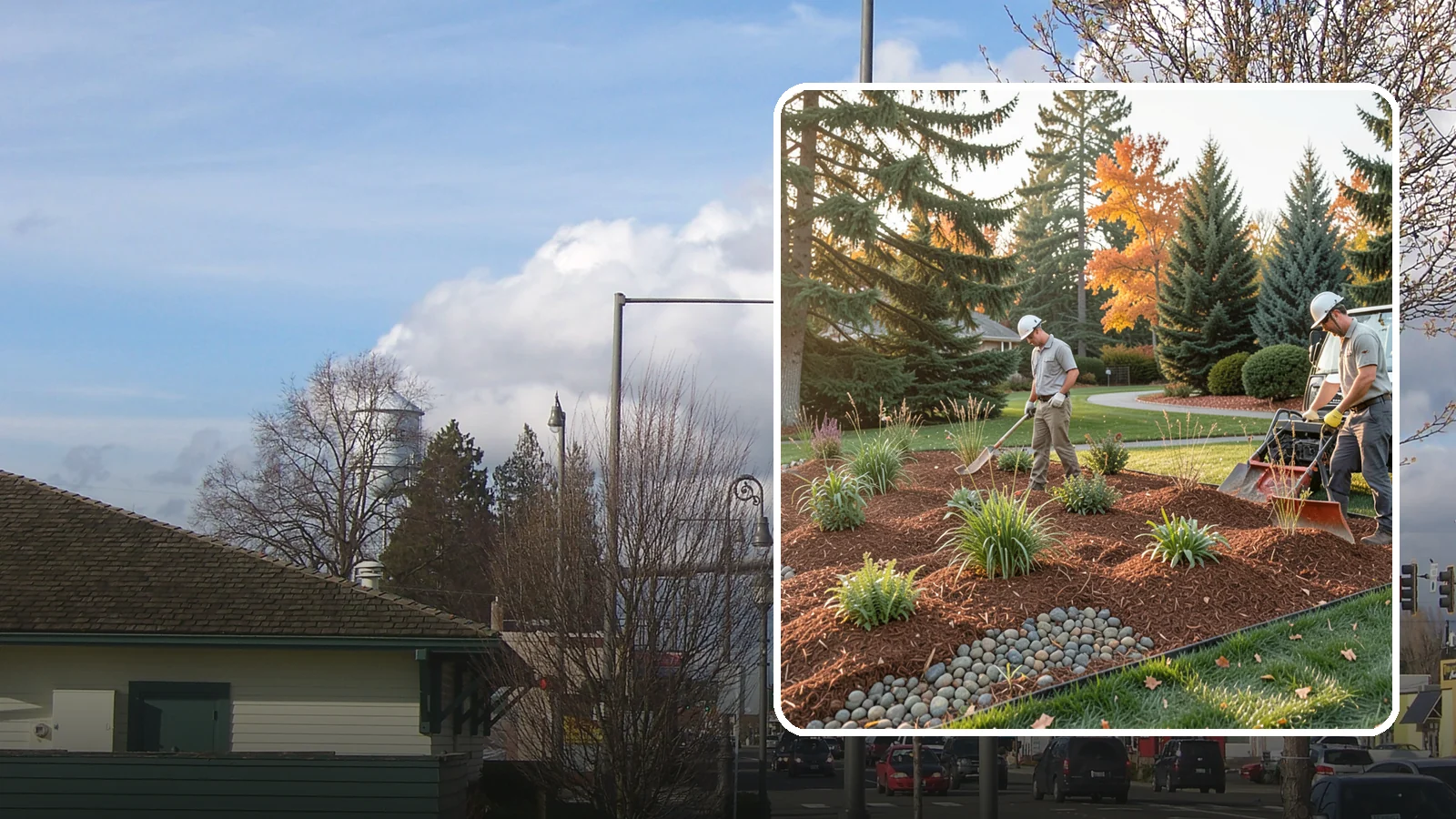 Bark Replacement in Marysville, Snohomish County, WA - We strip out spent, matted bark and lay down fresh Douglas fir or hemlock bark that stands up to Puget Sound rain.