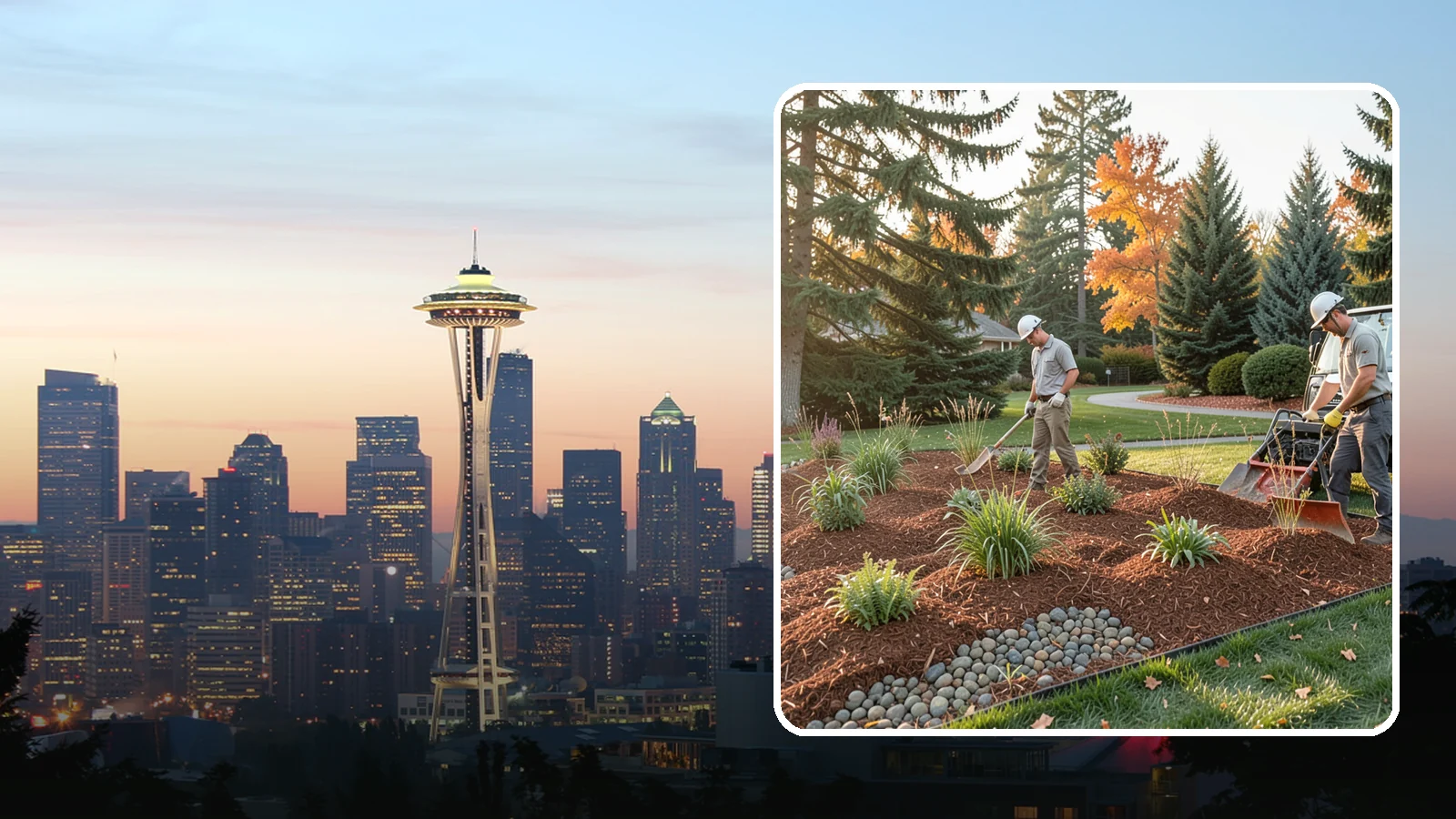 Bark Replacement in Seattle, King County, WA - We strip out spent, matted bark and lay down fresh Douglas fir or hemlock bark that stands up to Puget Sound rain.