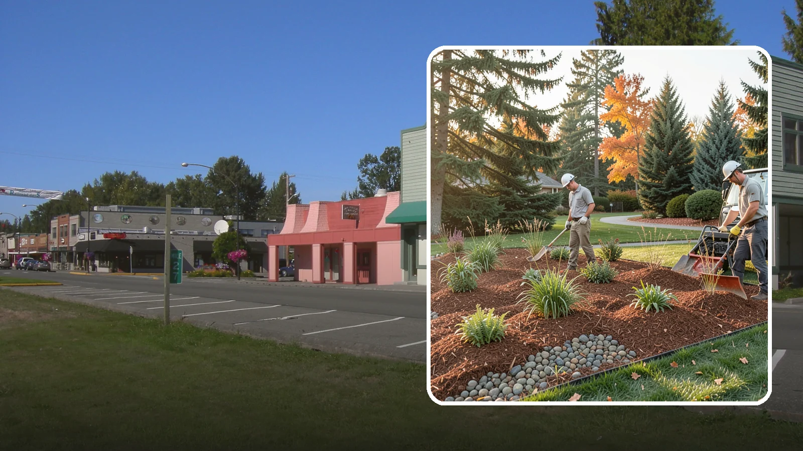 Bark Replacement in Snoqualmie, King County, WA - We strip out spent, matted bark and lay down fresh Douglas fir or hemlock bark that stands up to Puget Sound rain.