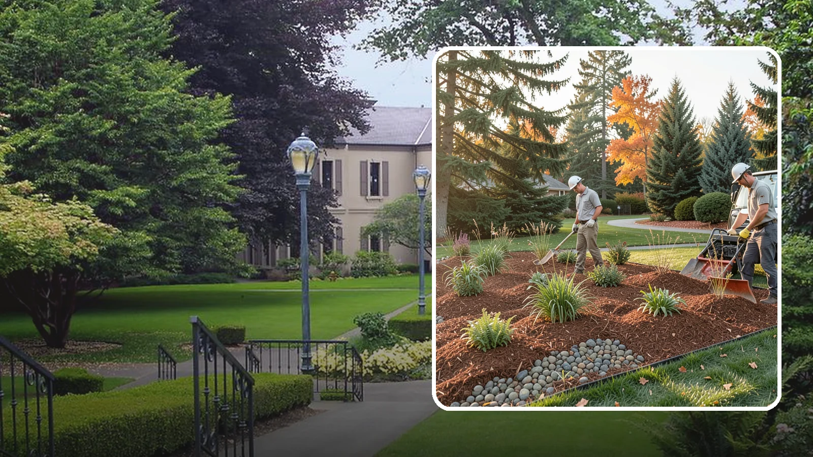 Bark Replacement in Woodinville, King County, WA - We strip out spent, matted bark and lay down fresh Douglas fir or hemlock bark that stands up to Puget Sound rain.