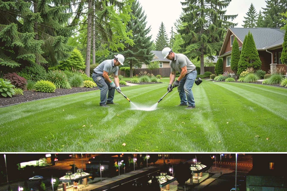 Basalt Rock Installation in Auburn, King County, WA - Basalt can be set any time of year, though summer's firmer ground makes placing heavy boulders and columns safer and easier.