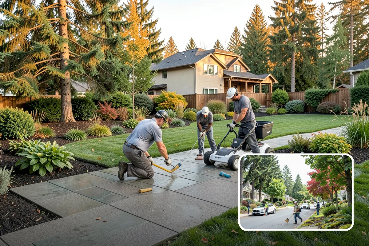 Basalt Rock Installation in Beaux Arts Village, King County, WA - Authentic, locally sourced Northwest stone