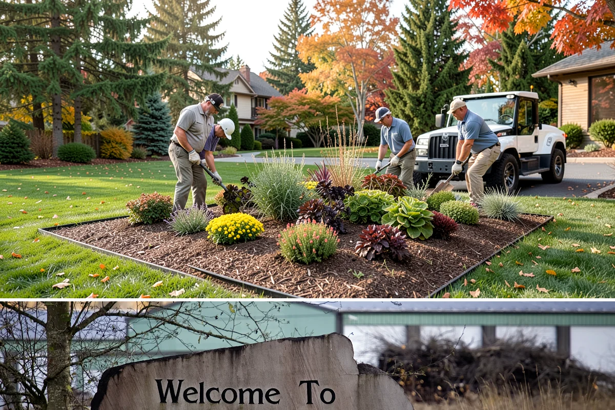 Basalt Rock Installation in Buckley, Pierce County, WA - Basalt can be set any time of year, though summer's firmer ground makes placing heavy boulders and columns safer and easier.