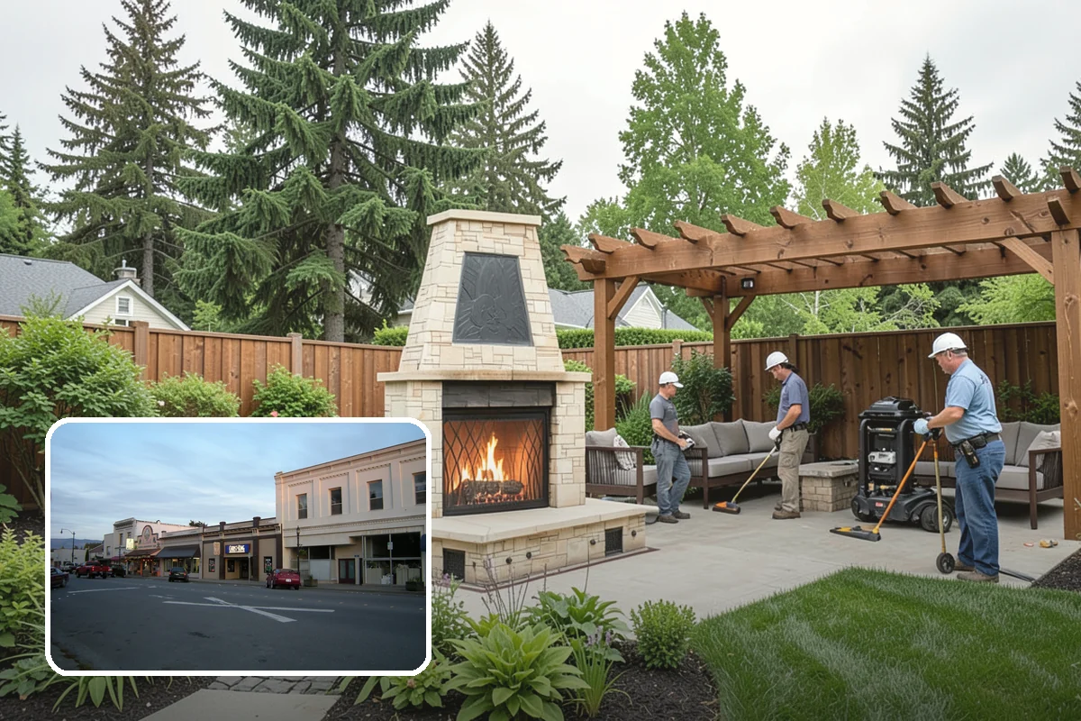 Basalt Rock Installation in Burlington, Skagit County, WA - Authentic, locally sourced Northwest stone