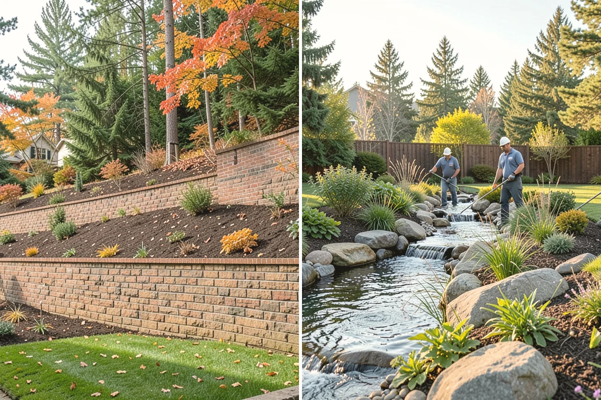 Basalt Rock Installation in Covington, King County, WA - Grade the area and confirm bearing for boulders or columns