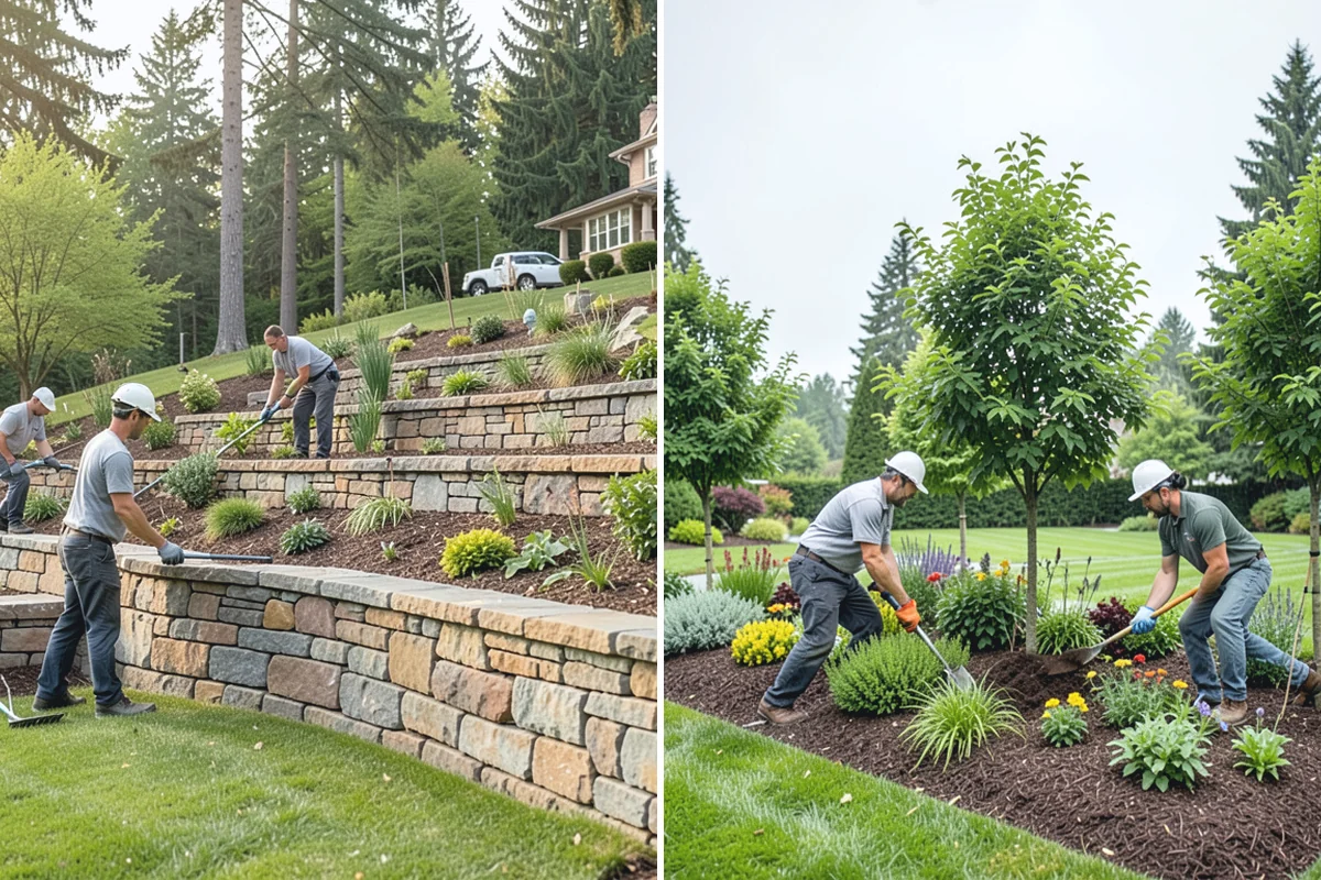 Basalt Rock Installation in Darrington, Snohomish County, WA - Grade the area and confirm bearing for boulders or columns