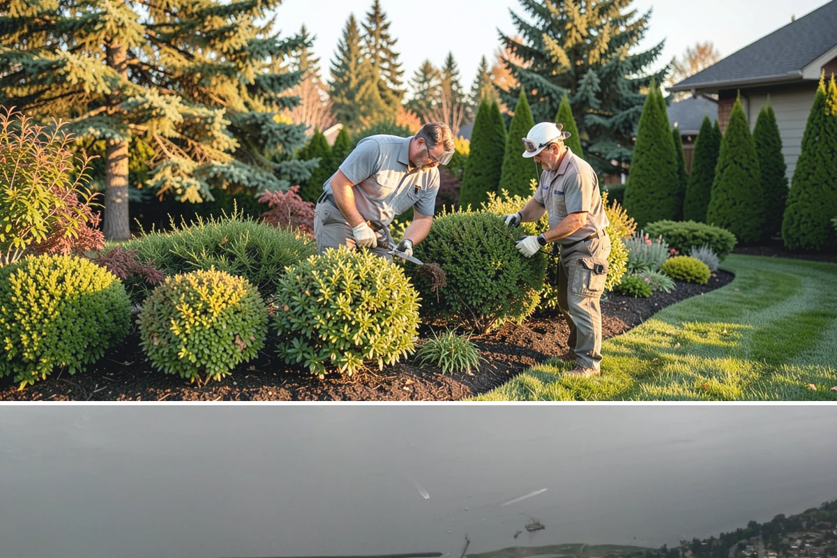 Basalt Rock Installation in Des Moines, King County, WA - Basalt can be set any time of year, though summer's firmer ground makes placing heavy boulders and columns safer and easier.