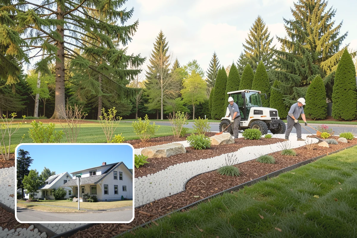 Basalt Rock Installation in DuPont, Pierce County, WA - Authentic, locally sourced Northwest stone